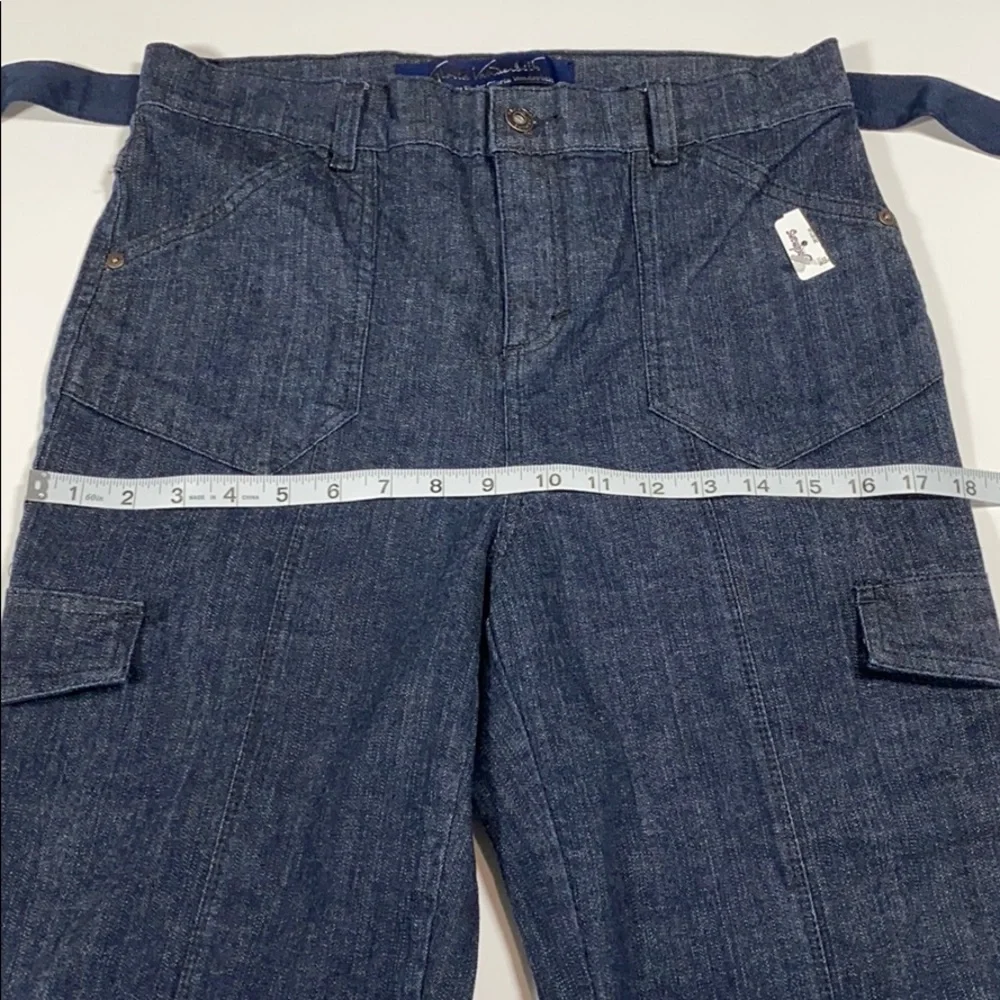 Gloria Vanderbilt SZ 8 Belted Blue Denim Jeans Capri New. D22 - Picture 12 of 12